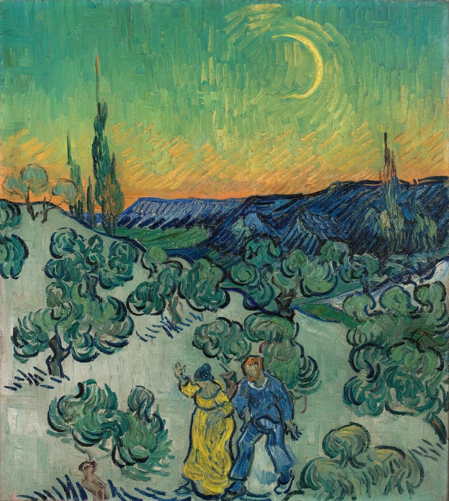 Vincent van Gogh A Walk at Twilight