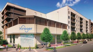 Artist rendering of the proposed Kroger, apartment development planned for Uptown Dallas.