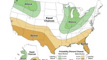 Drier-than-average conditions are favored in south-central Alaska, southern California, the Southwest, and the Southeast.