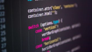 Lines of code displayed on a computer screen.