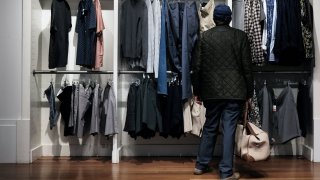 A customer shops in a New York City store on Nov. 17, 2021.
