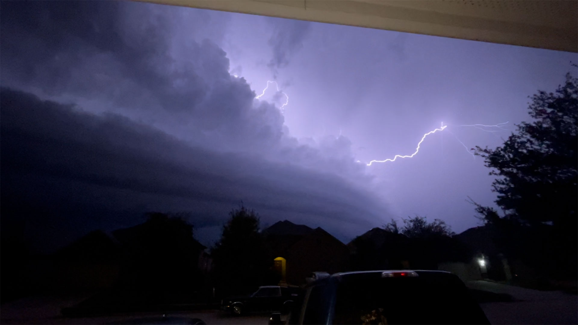 Storms coming in to Little Elm.