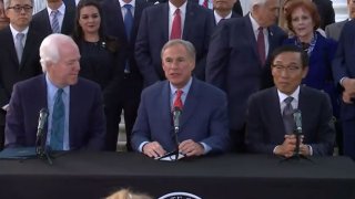 john cornyn, greg abbott and kinam kim