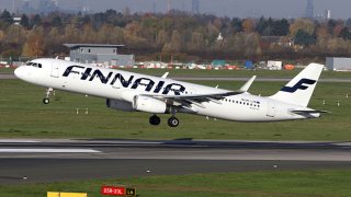 FILE: Finnair Airbus A321 at Dusseldorf on Nov. 24, 2019.