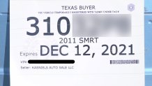 bogus paper license tag