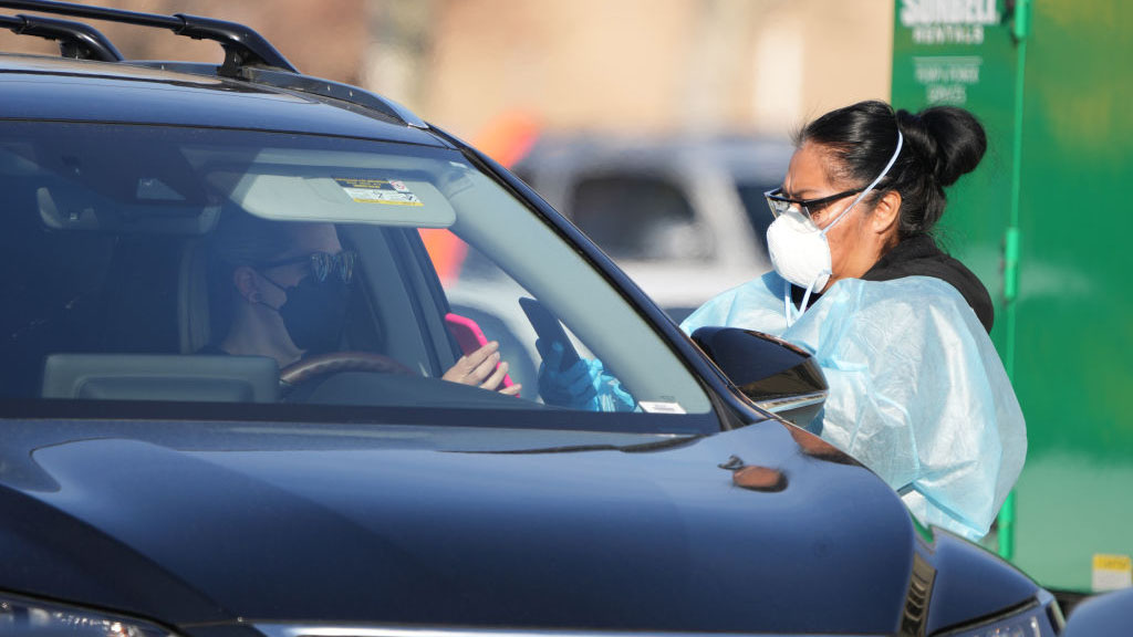 Drive-thru COVID test site opening near Arlington TX stadium