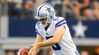 Dallas Cowboys punter Bryan Anger at AT&T Stadium.