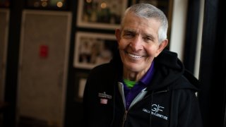 Houston business owner Jim Mattress Mack McIngvale poses for a portrait at his store Gallery Furniture in Houston, Texas on February 17, 2021.