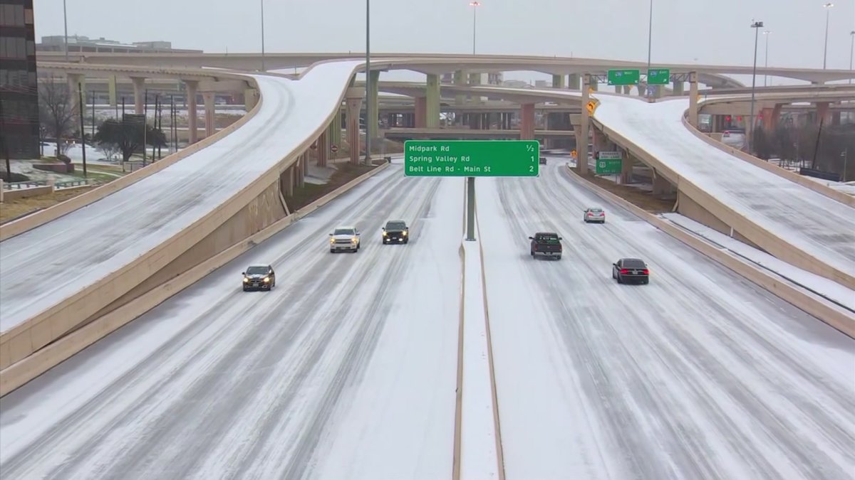 Some High Overpasses Remain Slick After Winter Storm Nbc 5 Dallas Fort Worth