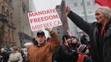 protest organized by truck drivers