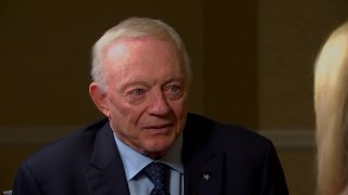 Dallas Cowboys owner Jerry Jones is speaking for the first time about an ESPN article detailing a $2.4 million settlement the organization paid to four cheerleaders who raised allegations of voyeurism against a now-former senior team executive.