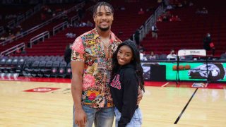 Simone Biles and Jonathan Owens