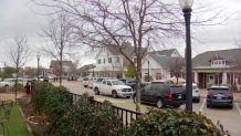 Coppell police investigate a shooting in Old Town Coppell, Feb. 16, 2022.