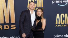 Kane Brown and Katelyn Jae Brown attend the 57th Academy of Country Music Awards at Allegiant Stadium on March 07, 2022 in Las Vegas, Nevada.