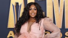 Brittney Spencer attends the 57th Academy of Country Music Awards at Allegiant Stadium on March 07, 2022 in Las Vegas, Nevada.