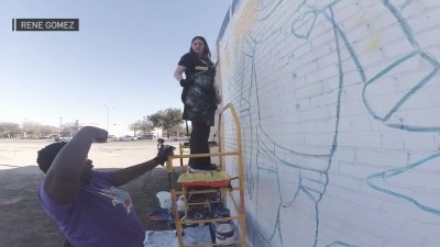 River Oaks Mural Aims To Brighten The City And Showcase History Nbc 5 Dallas Fort Worth