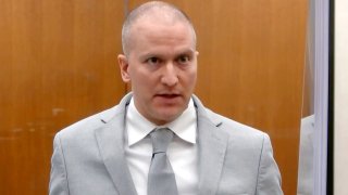 FILE - Former Minneapolis police Officer Derek Chauvin addresses the court as Hennepin County Judge Peter Cahill presides over Chauvin's sentencing at the Hennepin County Courthouse in Minneapolis June 25, 2021. Chauvin appears to be on the verge of pleading guilty to violating George Floyd's civil rights. A federal docket entry on Monday, Dec. 13, 2021 showed that a hearing has been scheduled for Wednesday for Chauvin to change his current not-guilty plea in the case. The court system also sent out instructions for media to attend the hearing.