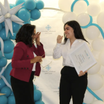 Jessica Ramirez, a senior at Thomas Jefferson High School, is surprised with a ,000 scholarship from Junior League of Dallas.