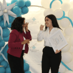 Jessica Ramirez, a senior at Thomas Jefferson High School, is surprised with a ,000 scholarship from Junior League of Dallas.