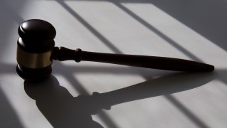 judgeโs traditional wooden gavel