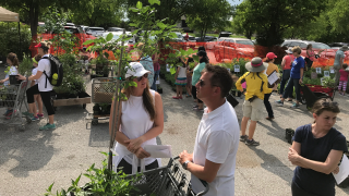 People at the HEARD plant sale