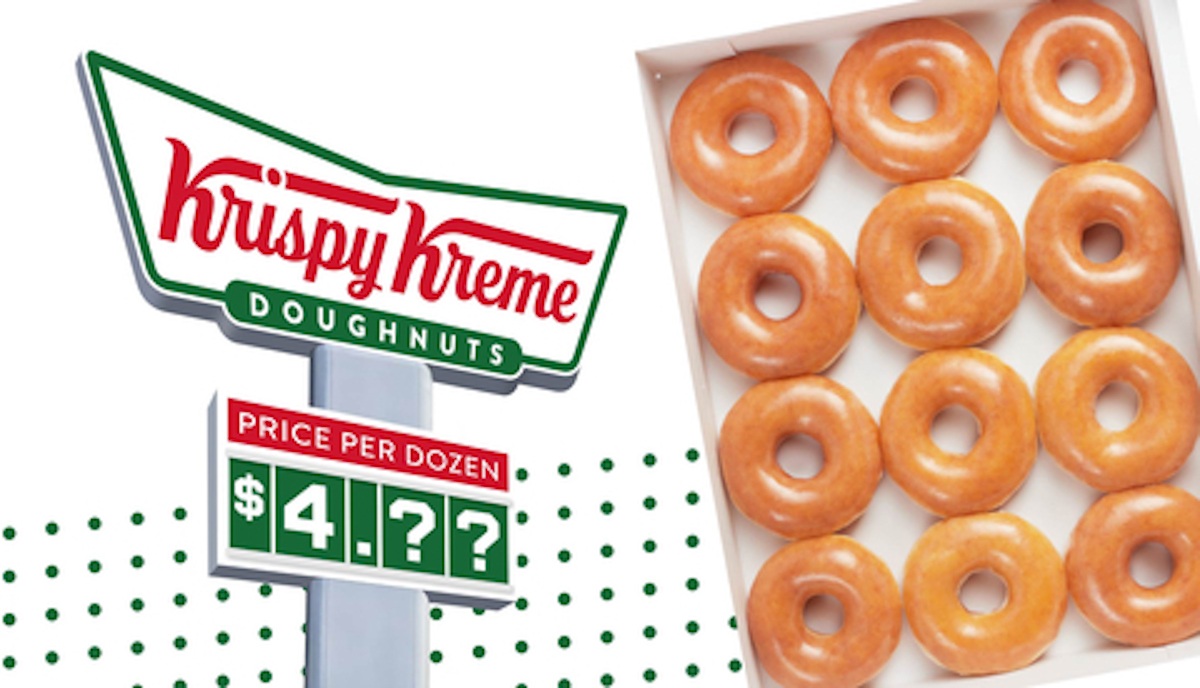 Krispy Kreme Tying Price of a Dozen Original Glazed Doughnuts to