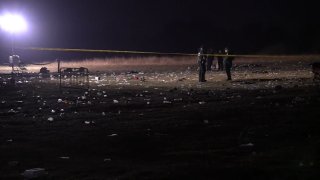 A field were one person was killed and 16 others were injured in shooting at a trail ride and concert, April 2, 2022.