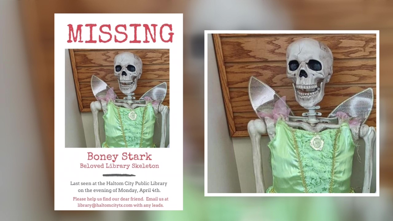 Haltom City Police Searching for Missing Skeleton, Dressed as
Tinkerbell