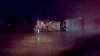 Semi-Truck Flipped Over During Possible Tornado in Midlothian