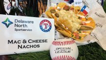 Tostitos Tortilla Chips covered with Ricos Cheese Sauce, a pile of creamy mac and cheese, pico de gallo, Ricos Jalapenos and a drizzle of sour cream. Available at concession stands at Sections 106 and 225.