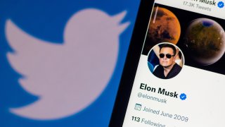 The official profile of Elon Musk on the social network Twitter.