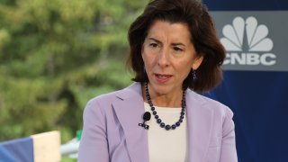 Gina Raimondo, Secretary of Commerce, at the WEF in Davos, Switzerland on May 25th, 2022. 