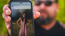 Javier Cazares shows a picture of his daughter, Jackie Cazares