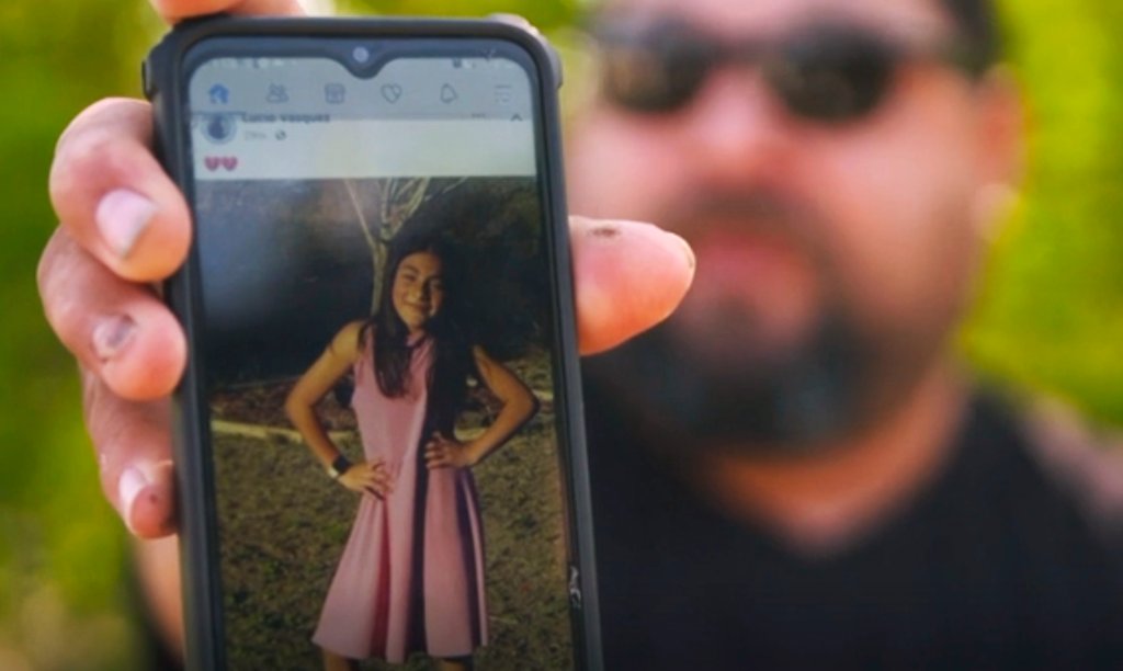 Javier Cazares shows a picture of his daughter, Jackie Cazares