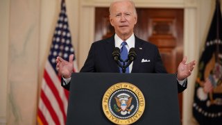 US President Joe Biden addresses the nation at the White House in Washington, DC on June 24, 2022 following the US Supreme Court’s decision to overturn Roe vs. Wade.