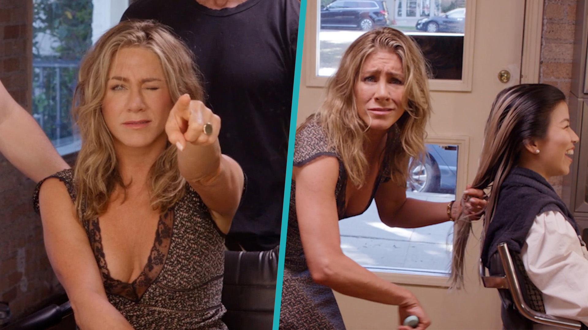 Watch Jennifer Aniston Surprise Ladies Getting A Haircut picture