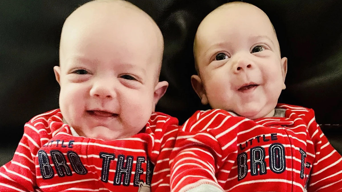Thankful for healthy twins, James and Jessica McCann give back on
