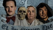 Circle Theatre Young Frankenstein Parker Gray, Annie Olive Cahill, Alejandro Saucedo