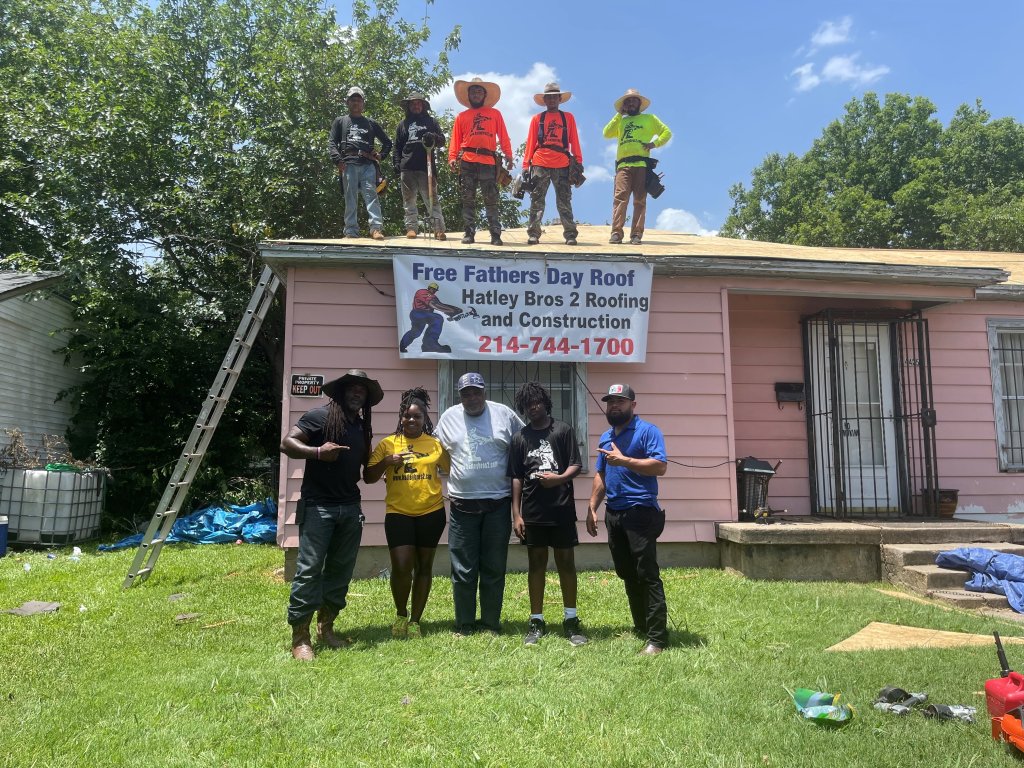 A Dallas dad has a new roof to celebrate this Father's Day thanks to the donation by a local company.