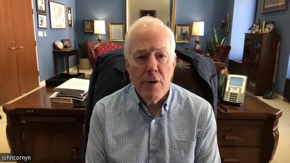 Sen. John Cornyn Says He's 'Doing Fine' After Testing Positive for COVID