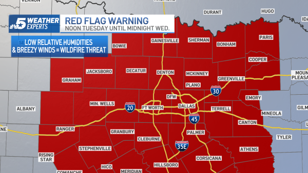 What Is A Red Flag Fire Warning In Texas Nbc 5 Dallas Fort Worth 0316