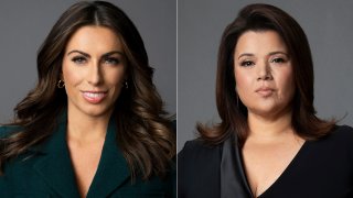 This combination of images shows Alyssa Farah Griffin, left, and Ana Navarro