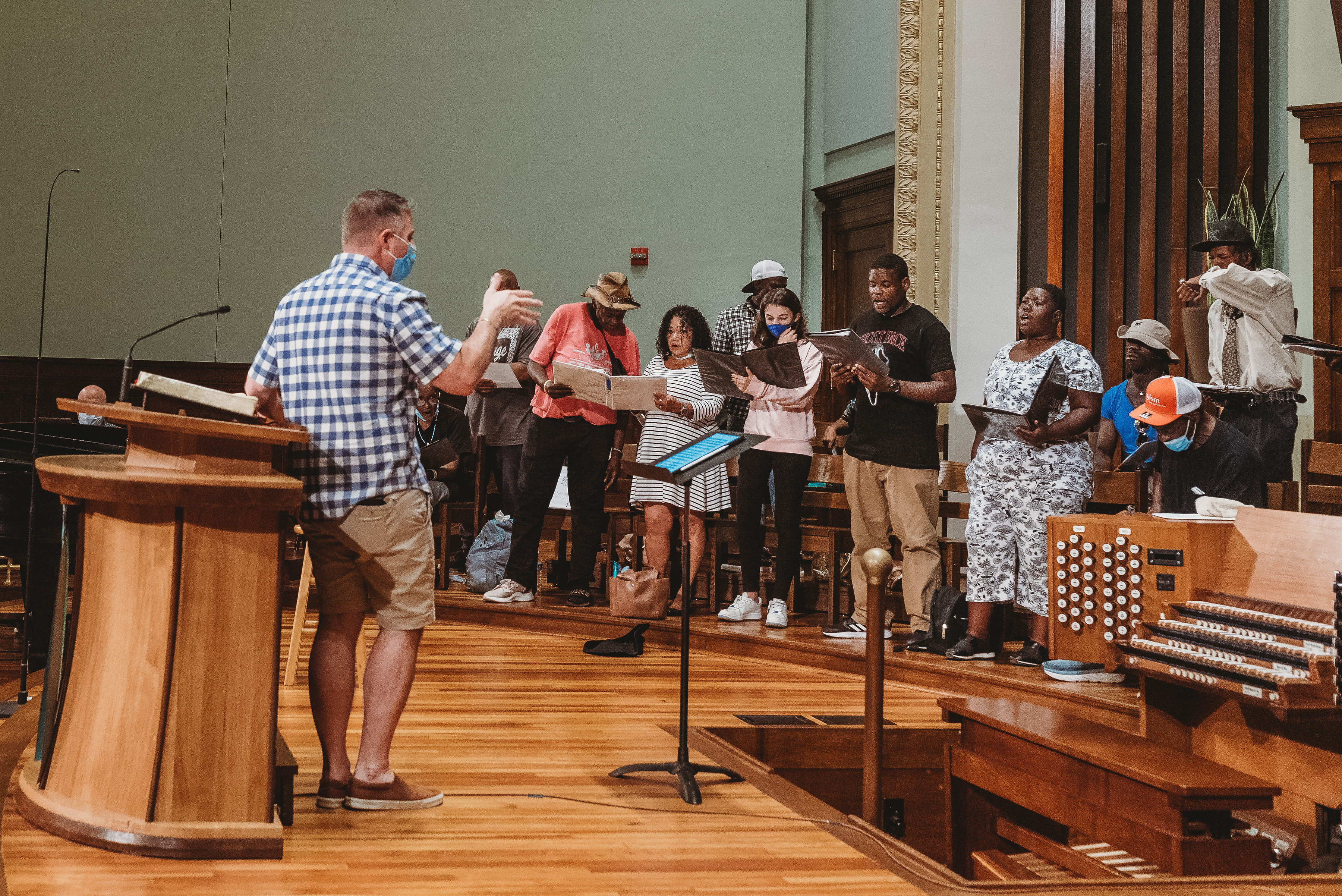 Dallas Street Choir rehearsal at First Presbyterian Church of Dallas
