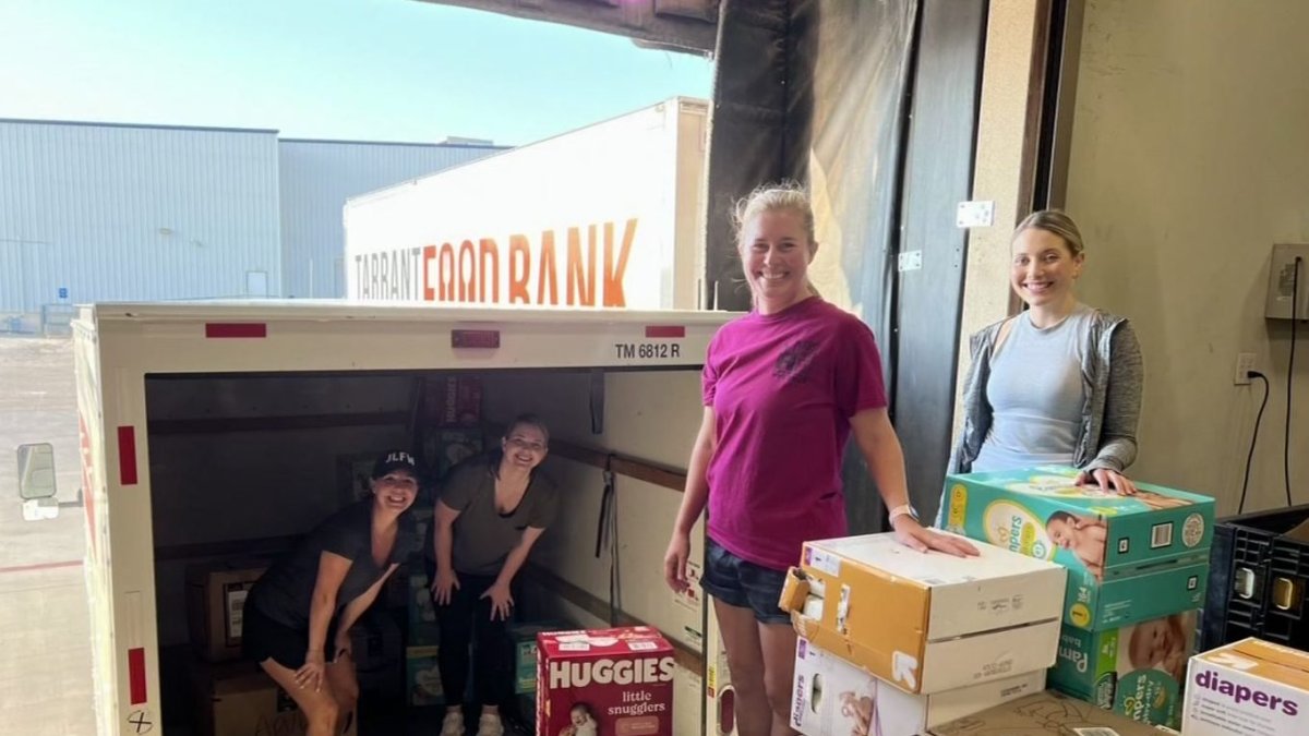 Junior League Collects Diapers for Tarrant County Families NBC 5