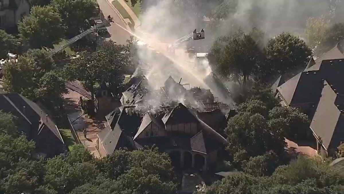 Crews Battle Southlake House Fire NBC 5 DallasFort Worth