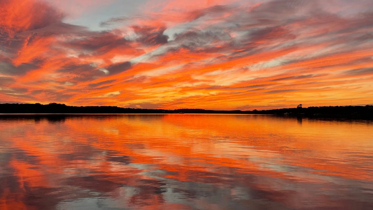 Sunset on Dam 'B lake in Kirbyville, TX.
