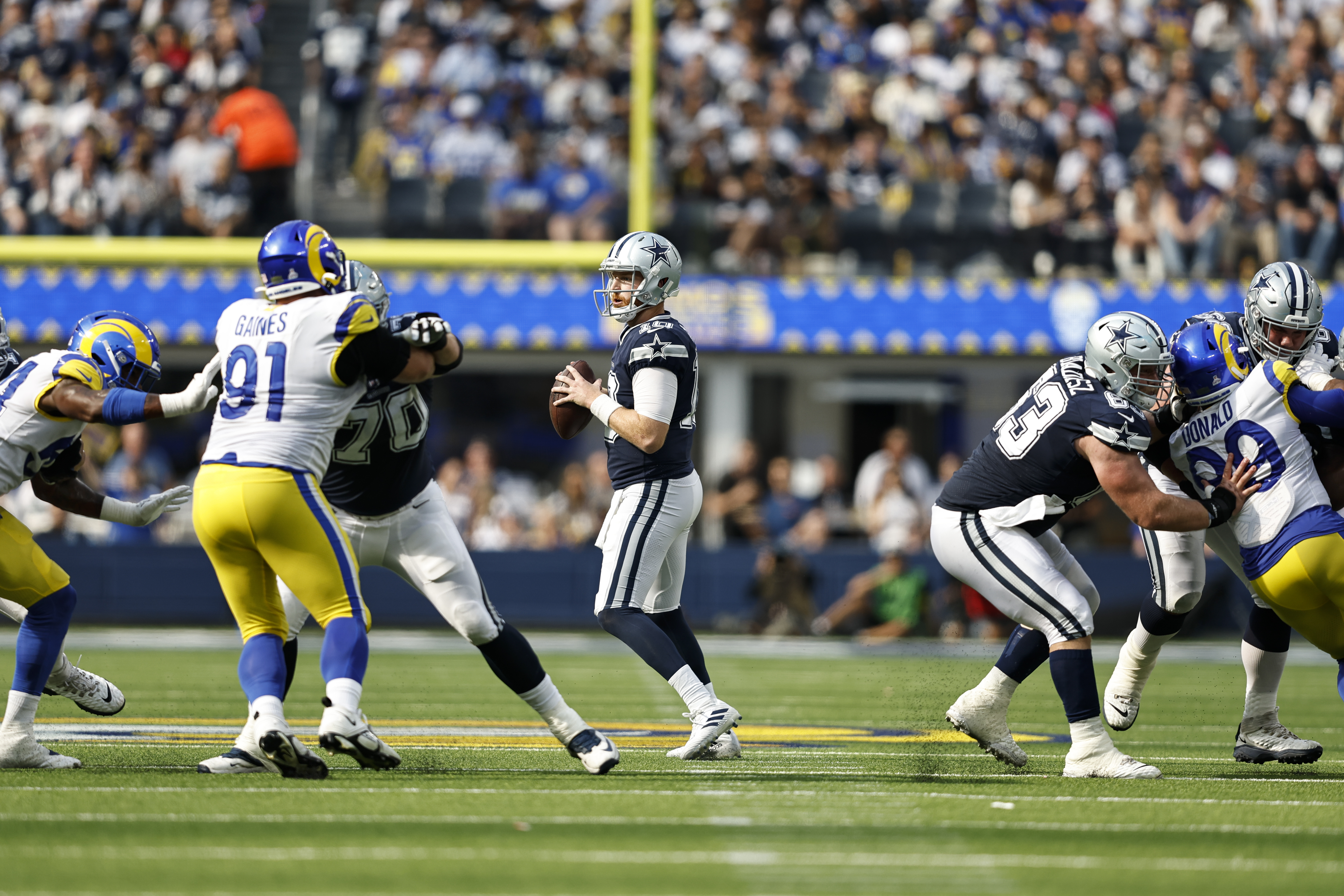 Troy Aikman, Quarterback for the Dallas Cowboys during the National News  Photo - Getty Images