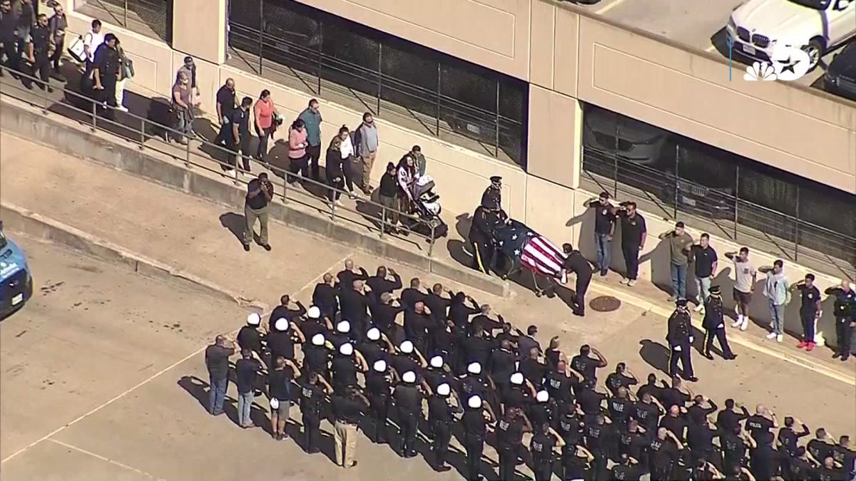 Dallas Police Escort Body of Officer Killed in Wrong-Way Crash – NBC 5 ...