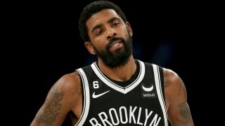 Kyrie Irving during the Nets’ 2022-23 season opener against the Pelicans.