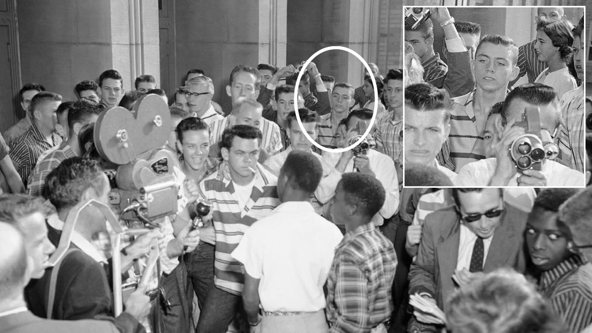 ‘I've Forgiven Him,' Says Black Student in 1957 Photo With Jerry
Jones Outside Segregated School